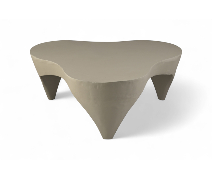 Bourges - Aluminum Coffee Table - Taupe - Gray, 36"