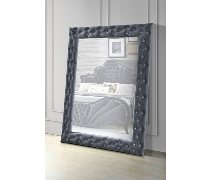 Dante - Accent Floor Mirror - Gray Velvet