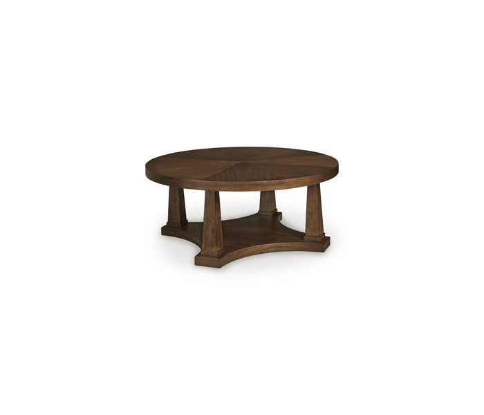 Rustic Plains Round Cocktail Table Warm Brown, 46"