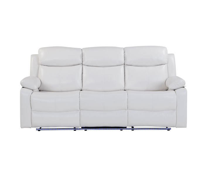 U6026 - Reclining Sofa With LED - White, 79.5"