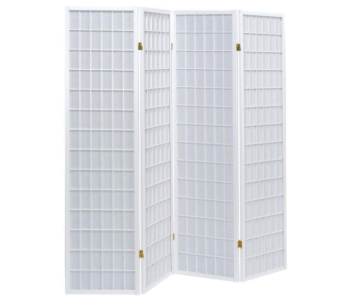 Roberto - 4-Panel Room Divider Folding Shoji Screen - White