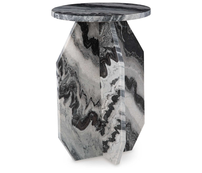 Wrenlane - Black / White / Taupe - Accent Table, 15"