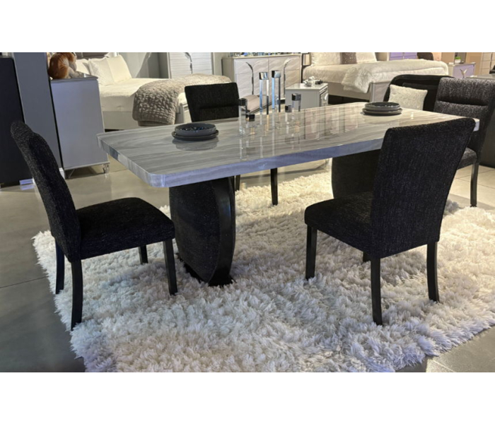D2502 - 7 Piece Dining Room Set (Table And 6 Chairs) - Black