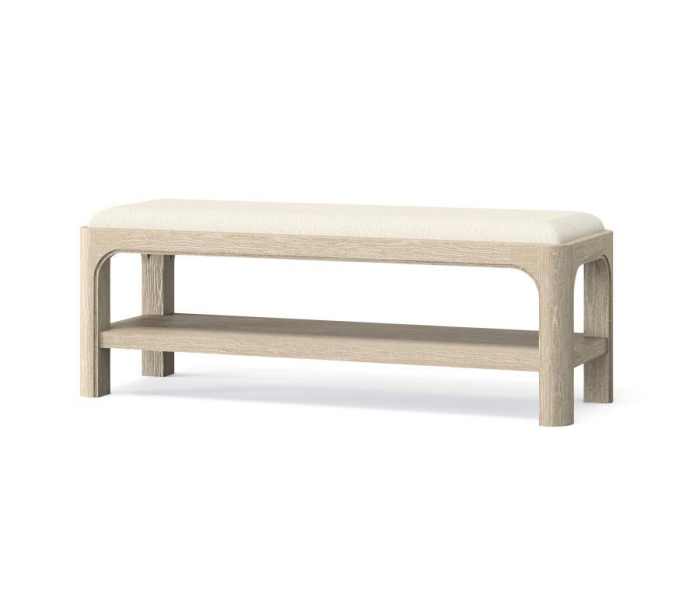 Solano - 49" Bedroom Bed End Bench - Weathered Mango - Light Brown