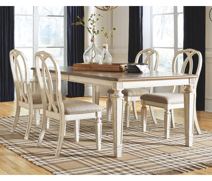 Realyn - White - 5 Pc. - Extension Table, 4 Ribbonback Side Chairs