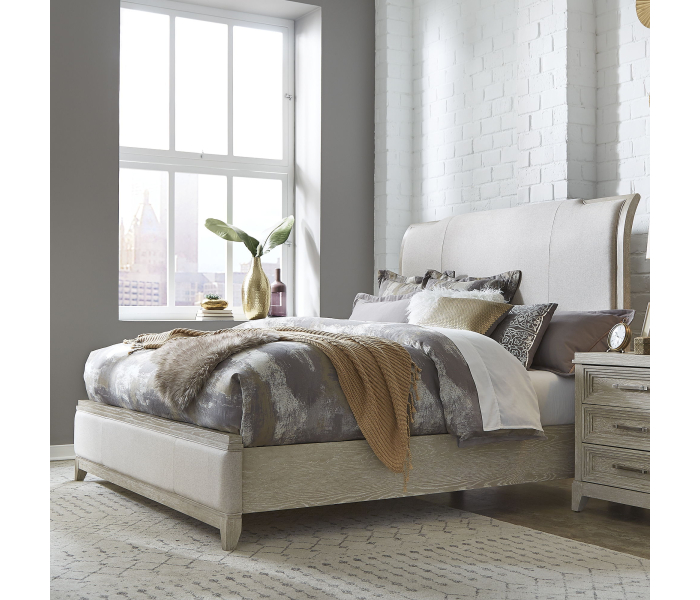 Belmar - Queen Upholstered Bed - Washed Taupe