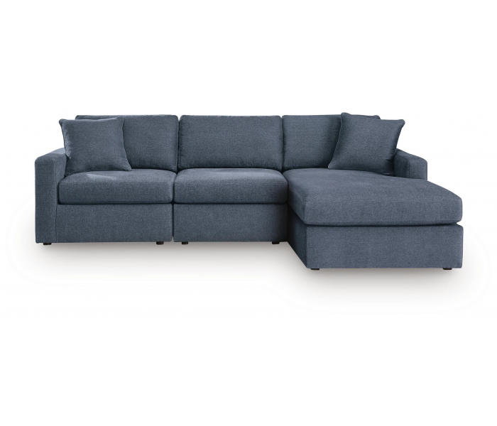 Modmax 3-Piece Sectional Sofa With RAF Corner Storage Chaise Ink, 109"