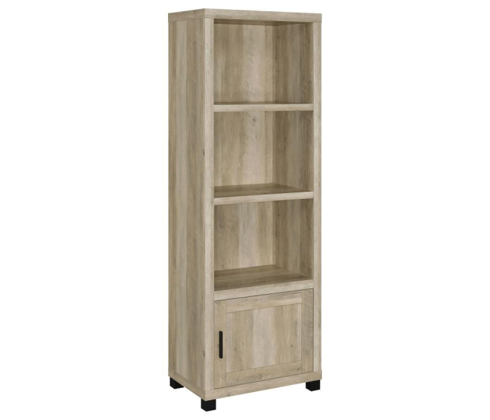 Sachin - 3-Shelf Engineered Wood Media Tower - Distressed Pine