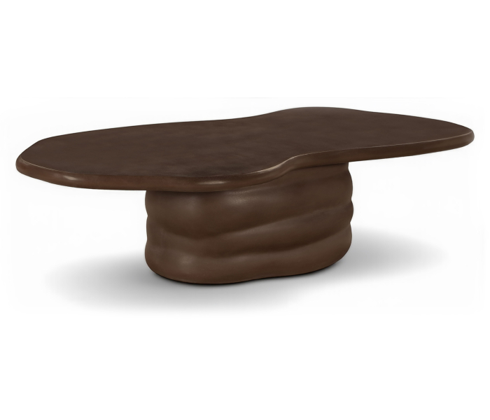 Branna - Concrete Coffee Table - Brown, 54.5"
