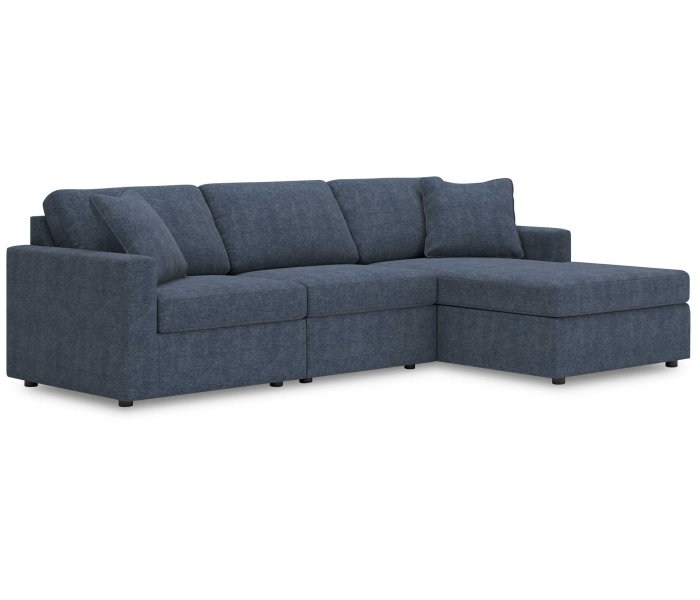 Cozymax - Ink - 3-Piece Sectional With Raf Corner Chaise, 109"