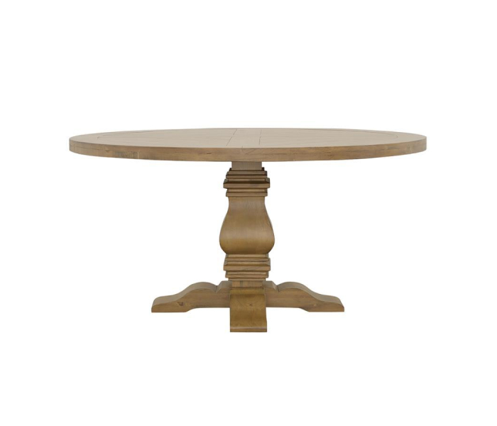 Florence - Round Wood Dining Table - Rustic Honey, 59.75"