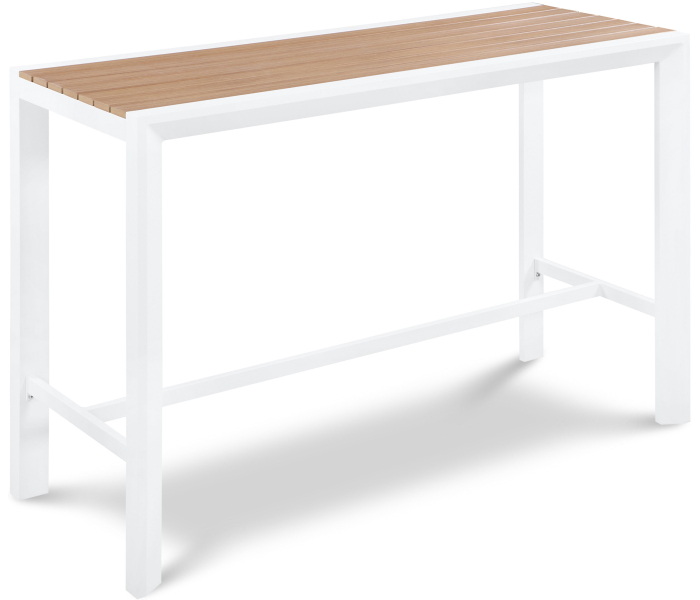Nizuc - Outdoor Patio Rectangle Bar Table, 59.5"
