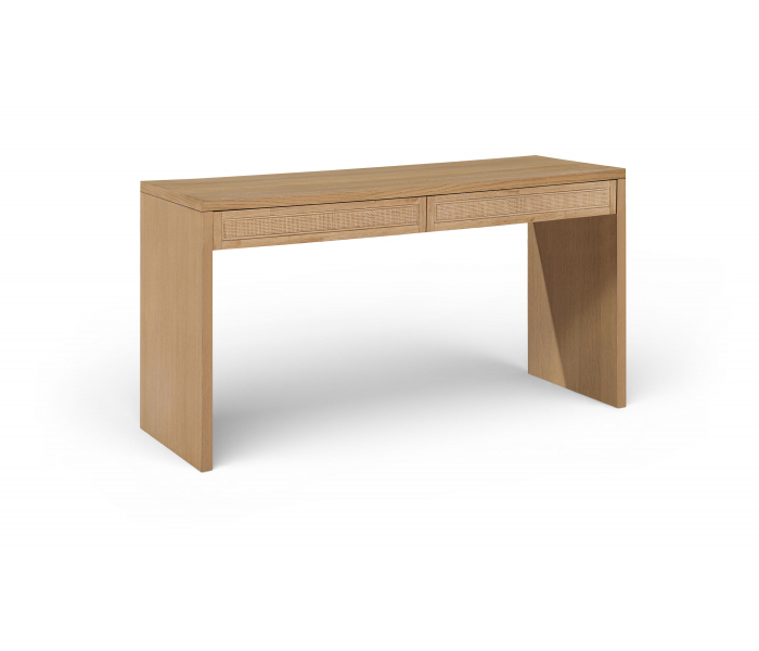 Avro - Solid Wood And Oak Veneer Desk - Natural - Light Brown