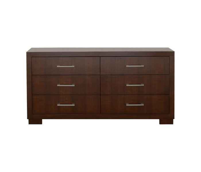 Jessica - 6-Drawer Dresser - Cappuccino, 64" Wide