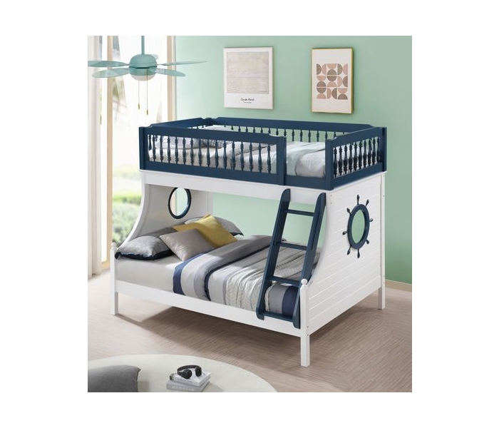 Farah - Bunk Bed - Blue & White Finish