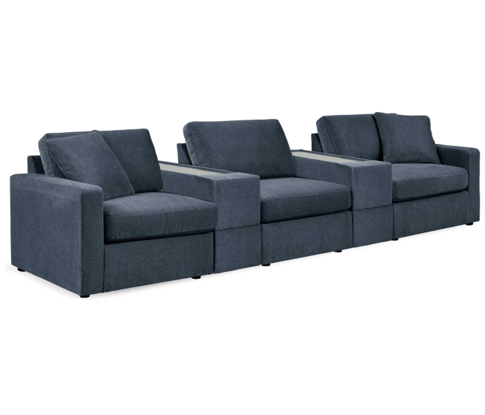 Cozymax - Ink - 5-Piece Sectional With 2 Storage Consoles, 142"