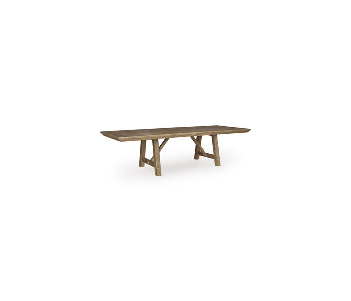 Ridgester Rectangular Dining Room Extension Table Light Brown, 120"