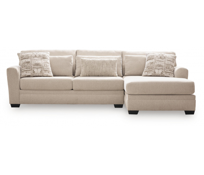 Mandi Point 2-Piece Sectional Sofa With RAF Corner Chaise Marble, 117"