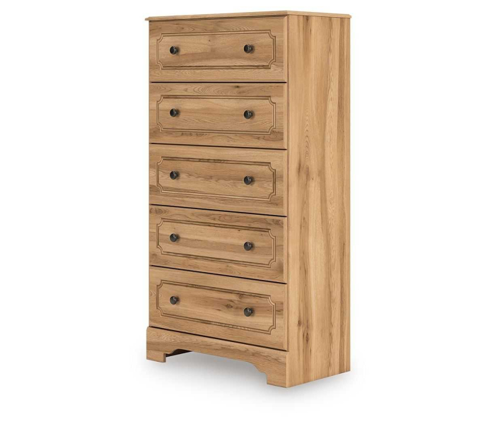 Aleaport - Warm Brown - Five Drawer Chest, 55.71" Tall