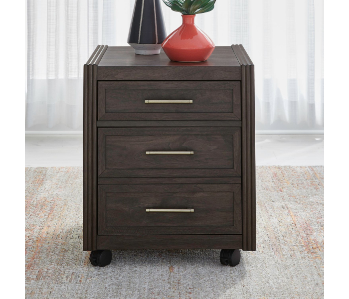 Modern Edge - Castered Filing Cabinet - Caffe - Dark Brown