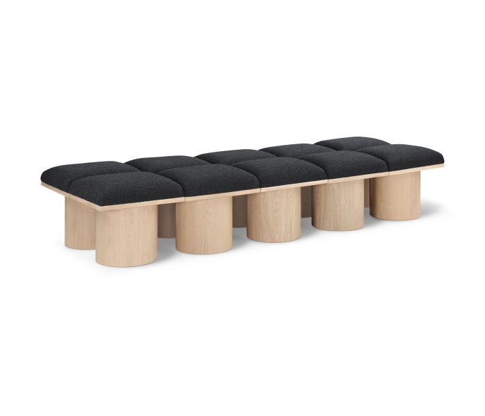 Pavilion - 90" 10 Piece Modular Bench With Natural Base