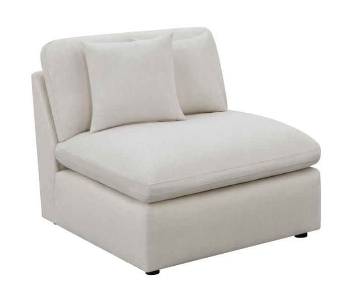 Hobson - Upholstered Armless Chair - Ivory, 38"