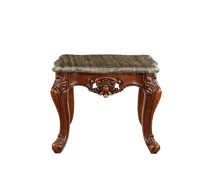 Eustoma - End Table - Marble & Walnut, 30"