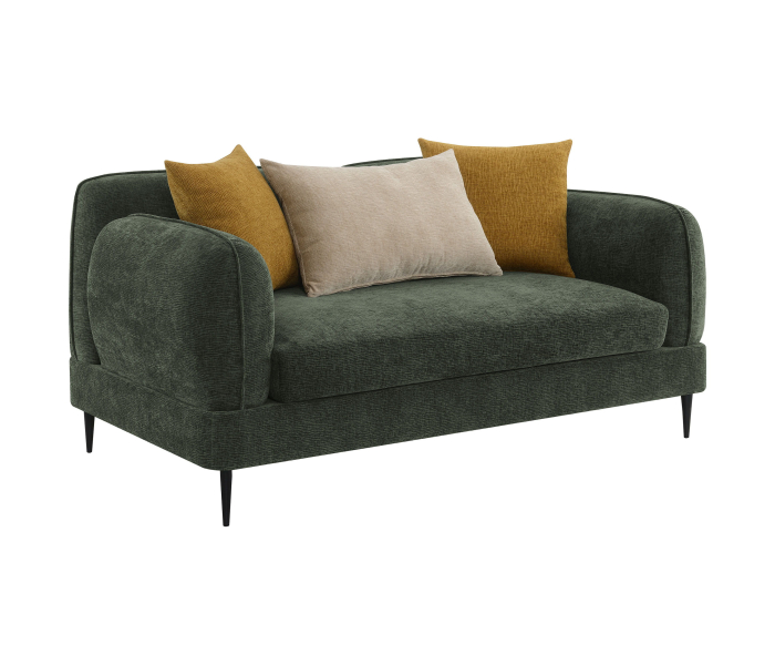Jade - Chenille Upholstered Modern Track Arm Loveseat