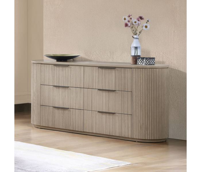 Leanna - Dresser - Light Oak - Light Brown, 72" Wide
