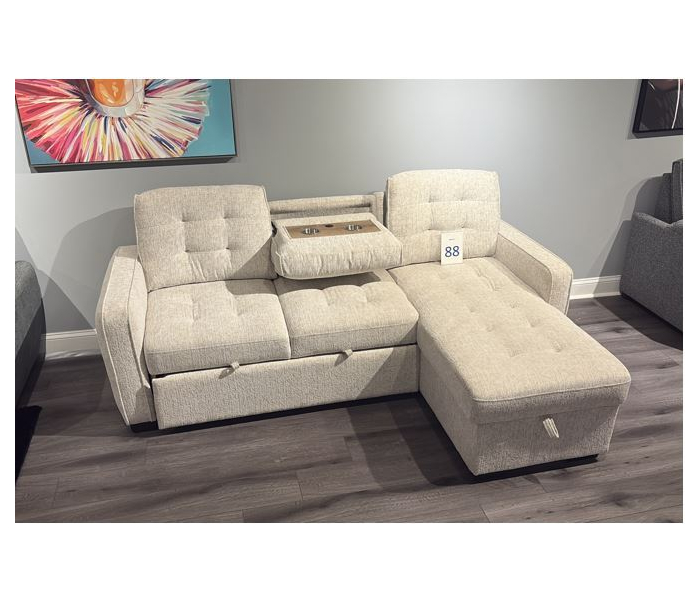 U0707 - Reversible Sofa Bed - Dark Brown, 59.5"