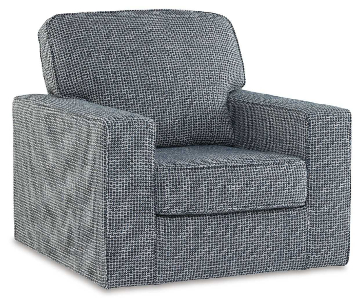 Olwenburg - Denim - Swivel Accent Chair