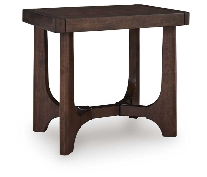 Korestone Rectangular End Table Dark Brown, 20"