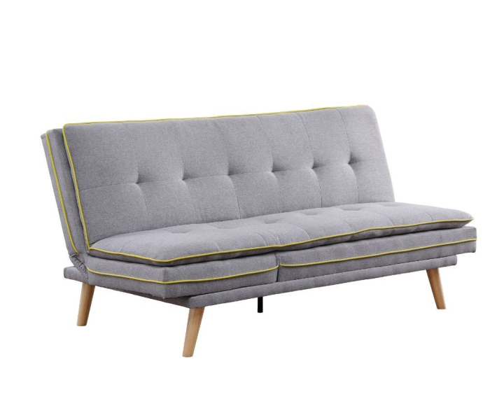 Savilla - Futon - Gray Linen & Oak Finish, 72"
