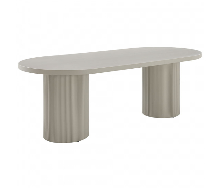 Laela - Dining Table - Bone - White, 87"