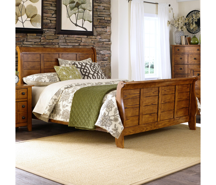 Grandpas Cabin - Queen Sleigh Bed