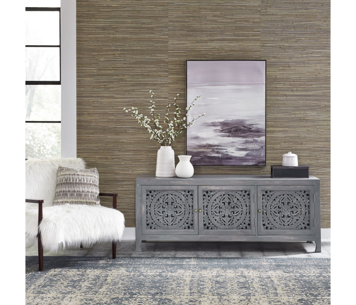 Marisol - 3 Door Accent TV Stand - Washed