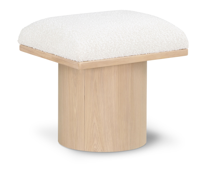 Pavilion - Bench / Stool With Natural Base - Cream