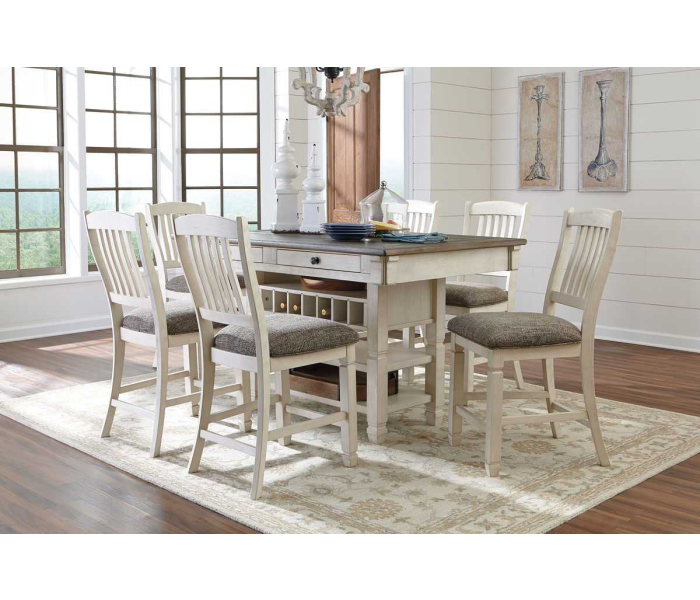 Bolanburg - Beige - 7 Pc. - Counter Table, 6 Barstools