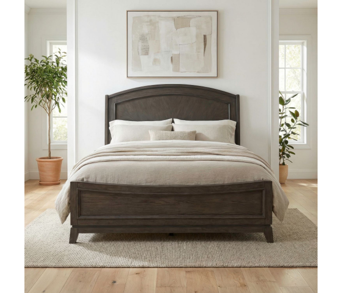 Avalon - Queen Panel Bed - Coffee Bean - Dark Brown