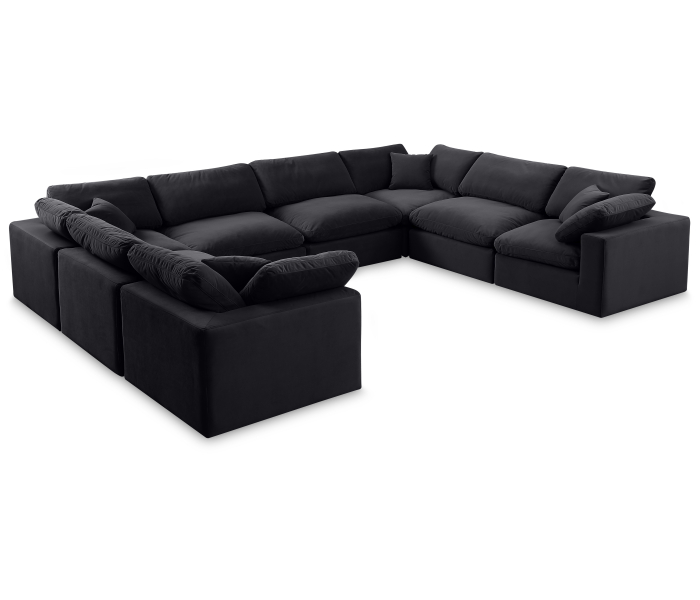 Comfy - 8 Piece Velvet Modular Sectional, 158"