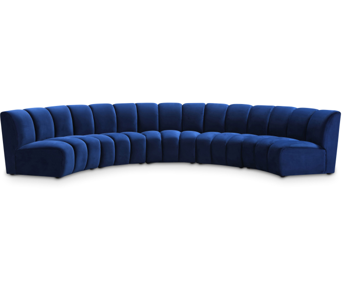 Infinity - 5 Piece Modular Sectional - Navy, 167"