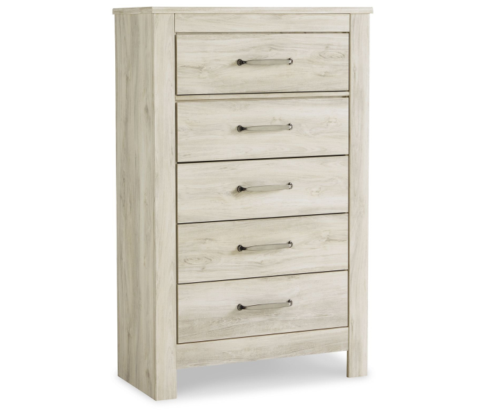 Bellaby - Whitewash - Five Drawer Chest, 54.21" Tall