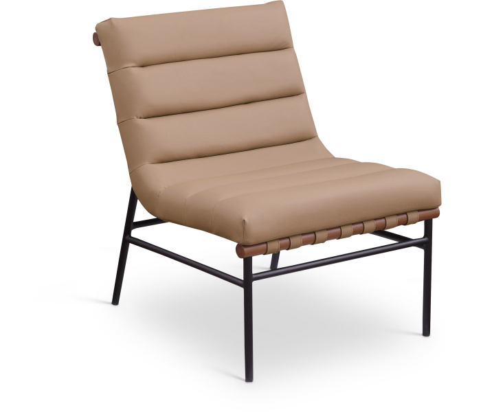 Burke - Faux Leather Accent Chair - Tan