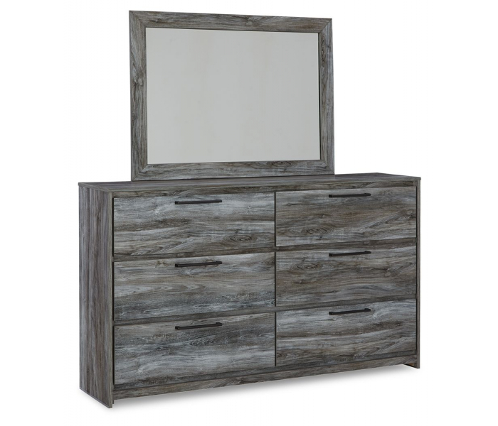 Baystorm Dresser And Mirror Gray, 62" Wide