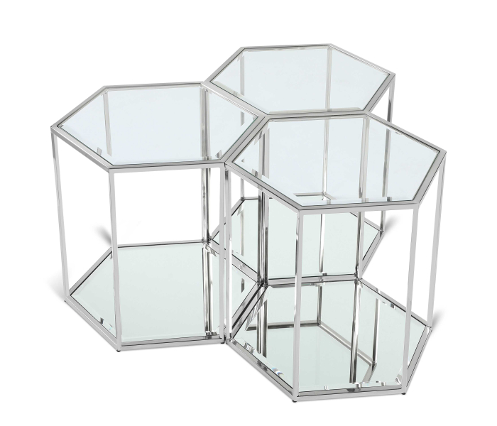 Sei - End Table - Pearl Silver - Steel, 40"