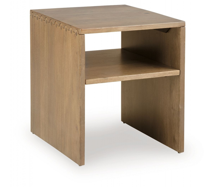 Ella Grove Rectangular End Table Rich Brown, 20"