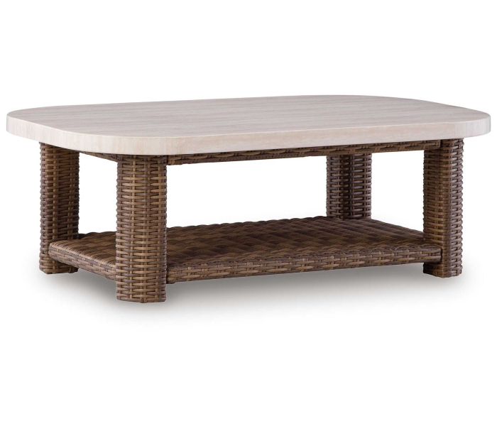Dolan Creek Rectangular Cocktail Table Beige / Brown, 50"