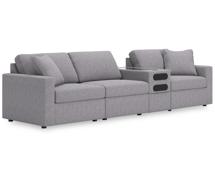 Cozymax - Granite - 4-Piece Sectional With Audio System Console, 125"