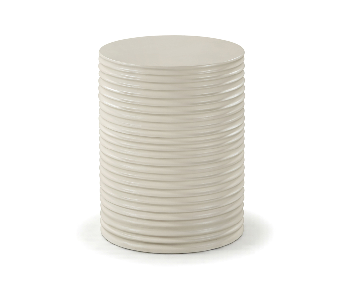 Nobi - Concrete End Table - Taupe - Beige, 13.5"