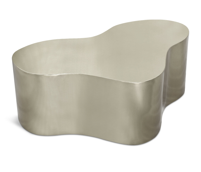 Tevere - Iron Coffee Table - Silver, 39"